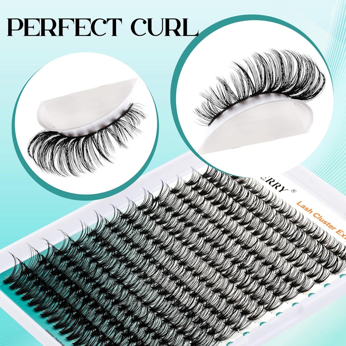 GEMERRY Cluster Lashes Lash Clusters Lash Extension Kit Black Brown Eyelashes 3D-200D 8-20mm (1 count (Pack of 1), Beginner Set-80D) - Available at All In One Marketplace Canada