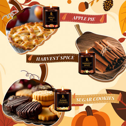 DL DREAMY DEWLA Fall Candles Set for Home Scented, 6 Pack 42oz, Soy Wax 🍁 All In One Marketplace Canada