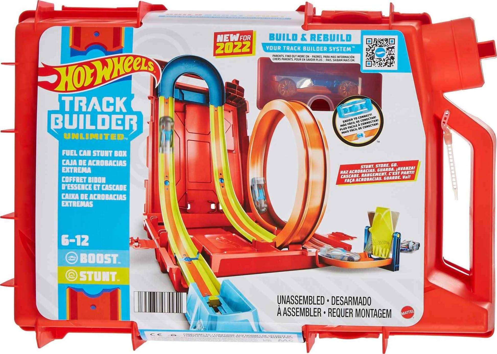 Hot Wheels Track Builder Unlimited Fuel Can Stunt Box Playset & Car Hot Wheels