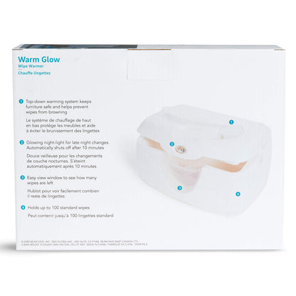 Munchkin Warm Glow Baby Wipe Warmer, White 🍁 All In One Marketplace Canada