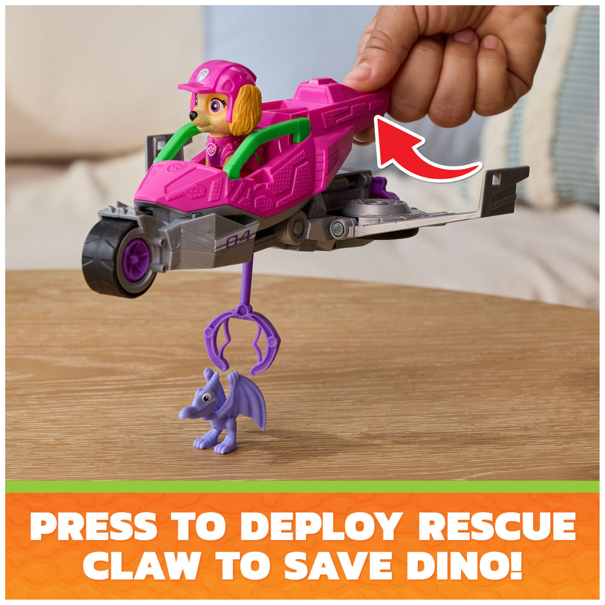 PAW Patrol: The Dino Movie, Skye Dino Rescue Jet & Action Figure Set