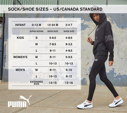 PUMA womens 8 Pack Low Cut Socks, White, 9-11 PUMA
