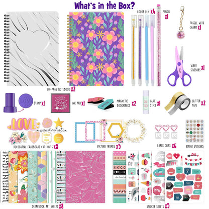 DIY Journal Kit for Girls, Scrapbook and Diary Set, Gifts for Girls 8-12 🍁 All In One Marketplace Canada
