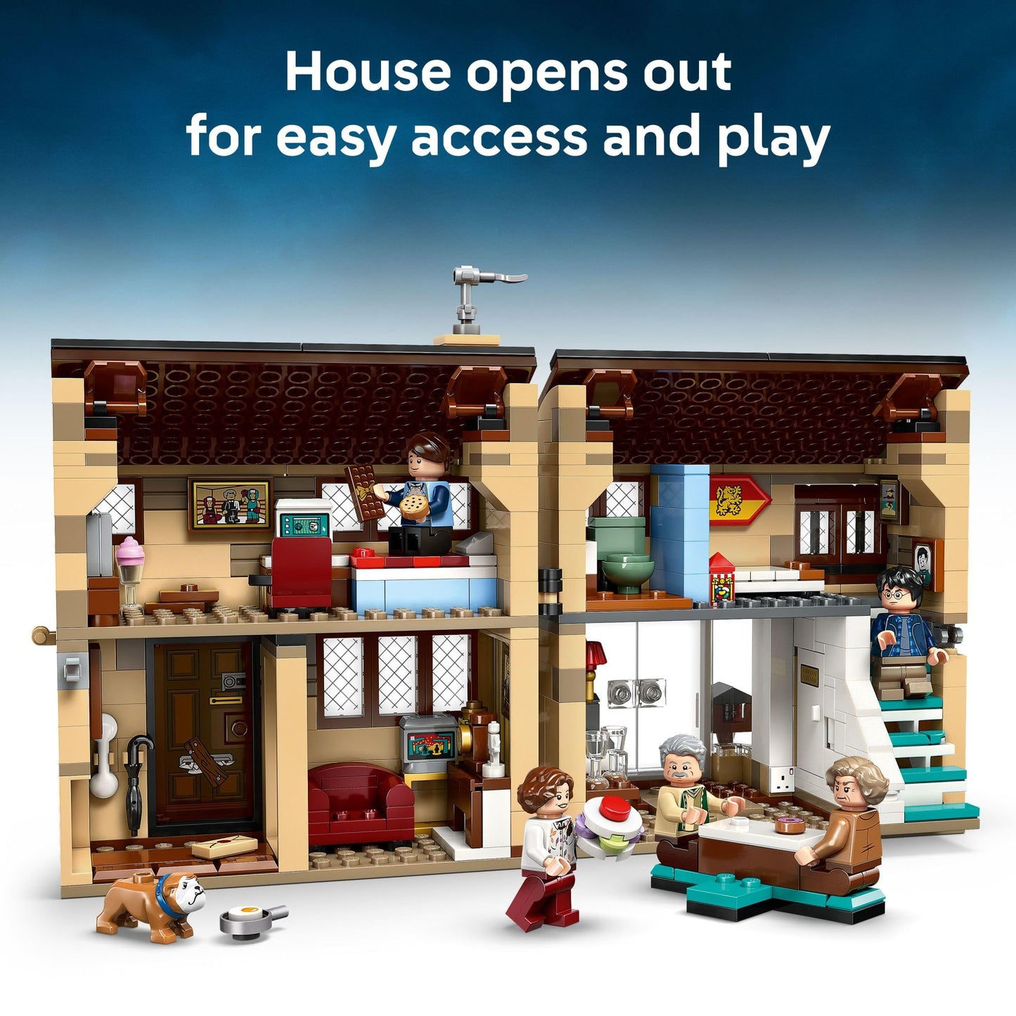 LEGO Harry Potter Privet Drive: Aunt Marge’s Visit Kids Toy - Buildable Book Nook and Room Decor for Boys and Girls, Ages 8+ - Collectible Harry Potter Minifigure - Birthday Gift Idea -76451 LEGO