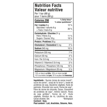 CLIF BUILDERS Protein Bars, Chocolate Mint Flavour, 20g of Protein, Prepared in Canada, Gluten Free, No Artificial Sweeteners, 68 g (Pack of 12), Prepared in Canada - Available at All In One Marketplace Canada