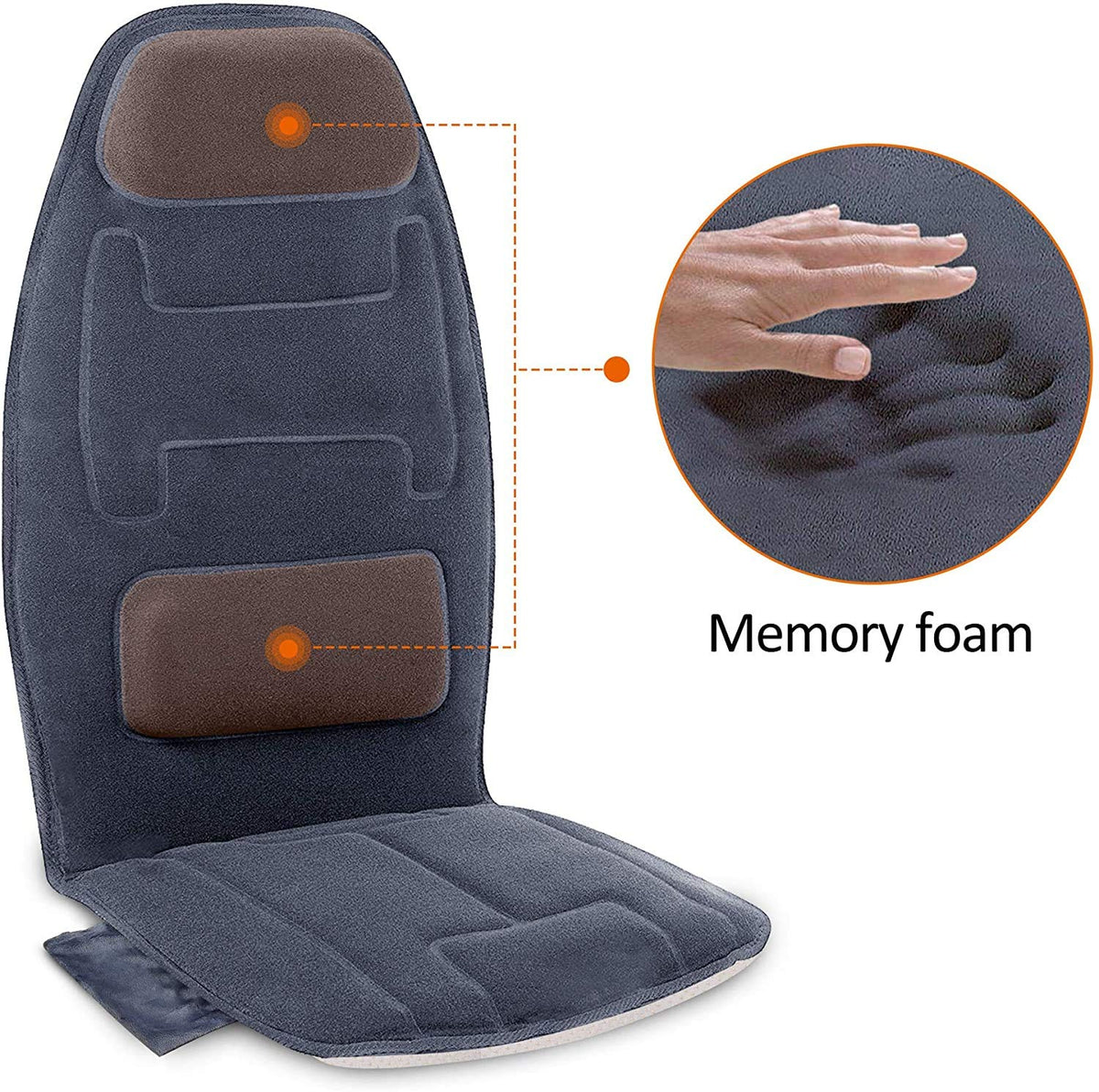 Snailax Massage Seat Cushion, Back Massage Chair Pad with Heat, Full Back and Thighs Massage with 10 Vibration Massage Motors, 2 Heat Levels, Christmas Gifts for men 🍁 All In One Marketplace Canada