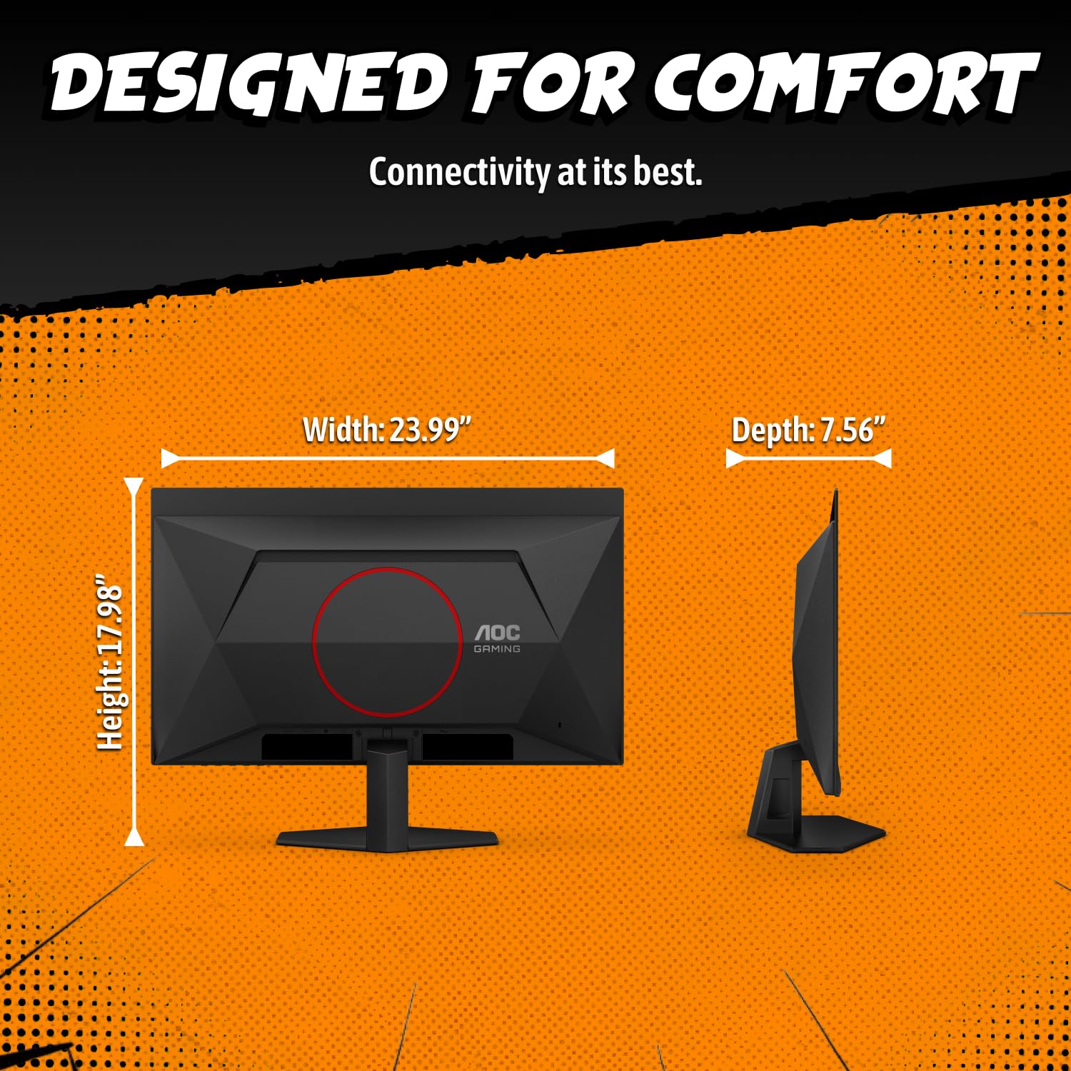 AOC 27 Inch QHD Gaming Monitor 240Hz 0.3ms IPS, 2560x1440, G-Sync Compatible, HDR Ready, DisplayPort 1.4 HDMI 2.0, VESA Mount, 3-Year Zero-Bright-Dot, Q27G41ZE AOC