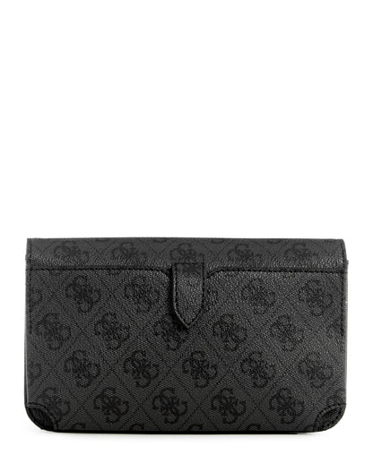 GUESS Noelle Ii Crossbody Flap Organizer, Coal Logo, One Size