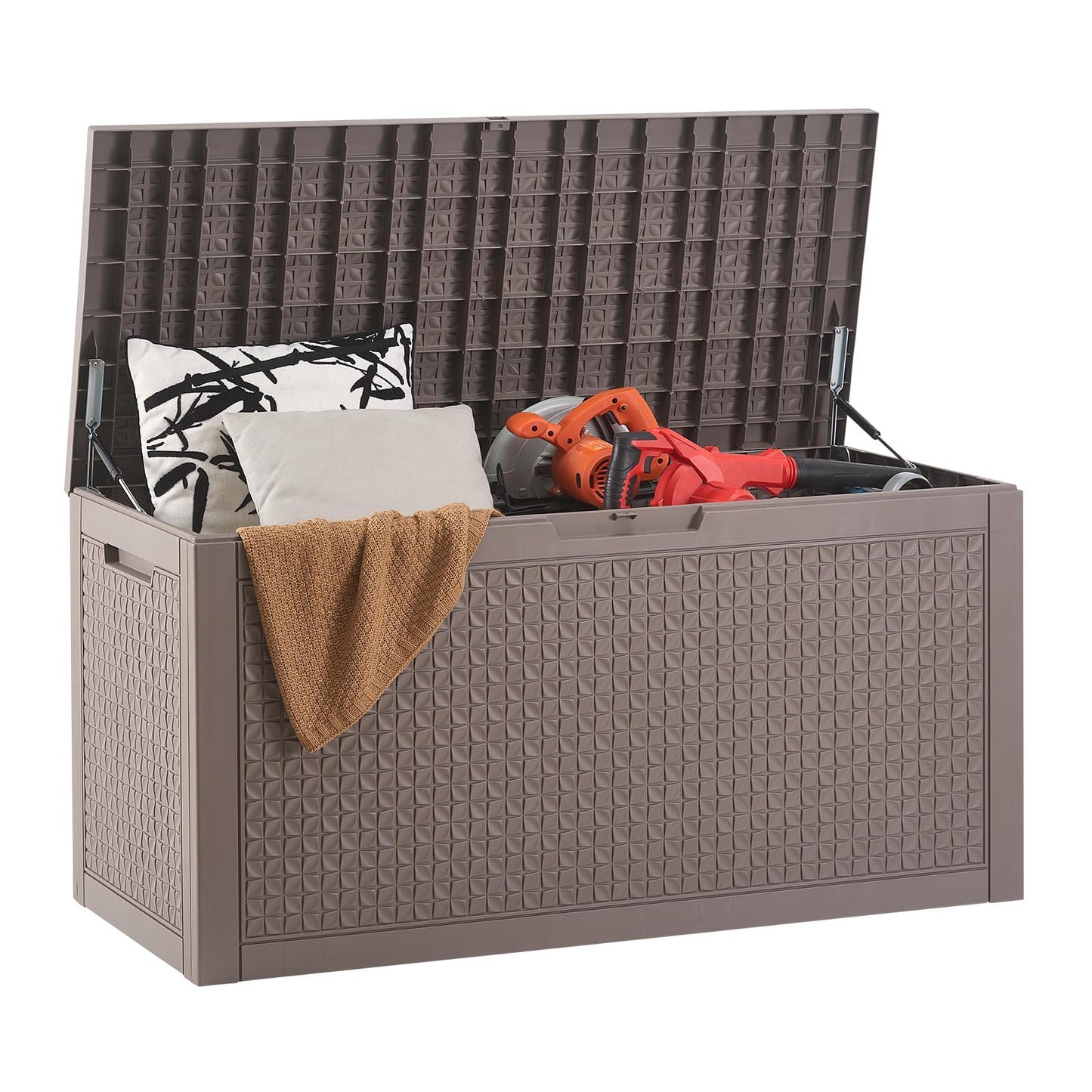 VEVOR Outdoor Storage Box, 100 Gallon Resin Deck Box, Backyard Outside Toy and Towel Storage Cabinet Waterproof, for Patio Furniture Cushions, Garden Tools, Pool Supplies & Package Delivery 🍁 All In One Marketplace Canada