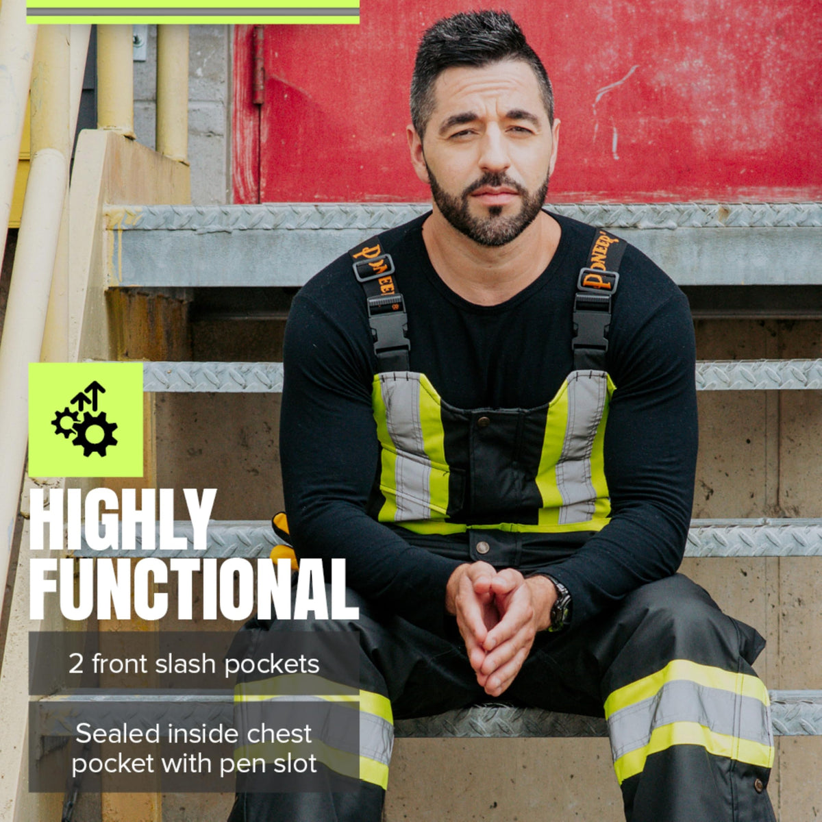 Pioneer Hi Vis Winter Overalls for Men - For Construction 🍁 All In One Marketplace Canada
