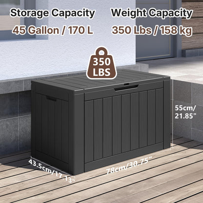 Ceecysaa 45 Gallon Deck Box Outdoor, Waterproof Storage Box, Black 🍁 All In One Marketplace Canada