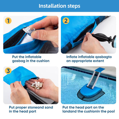 2Pcs Pro Animal Frog Wildlife Saving Saver Escape Ramp Bridge for Swimming Pool Floating Small Animal Critter Ducks Escape Ramp Frog Pads for Pool Log Device Reduces Maintenance Accessories (Blue, L) - Available at All In One Marketplace Canada