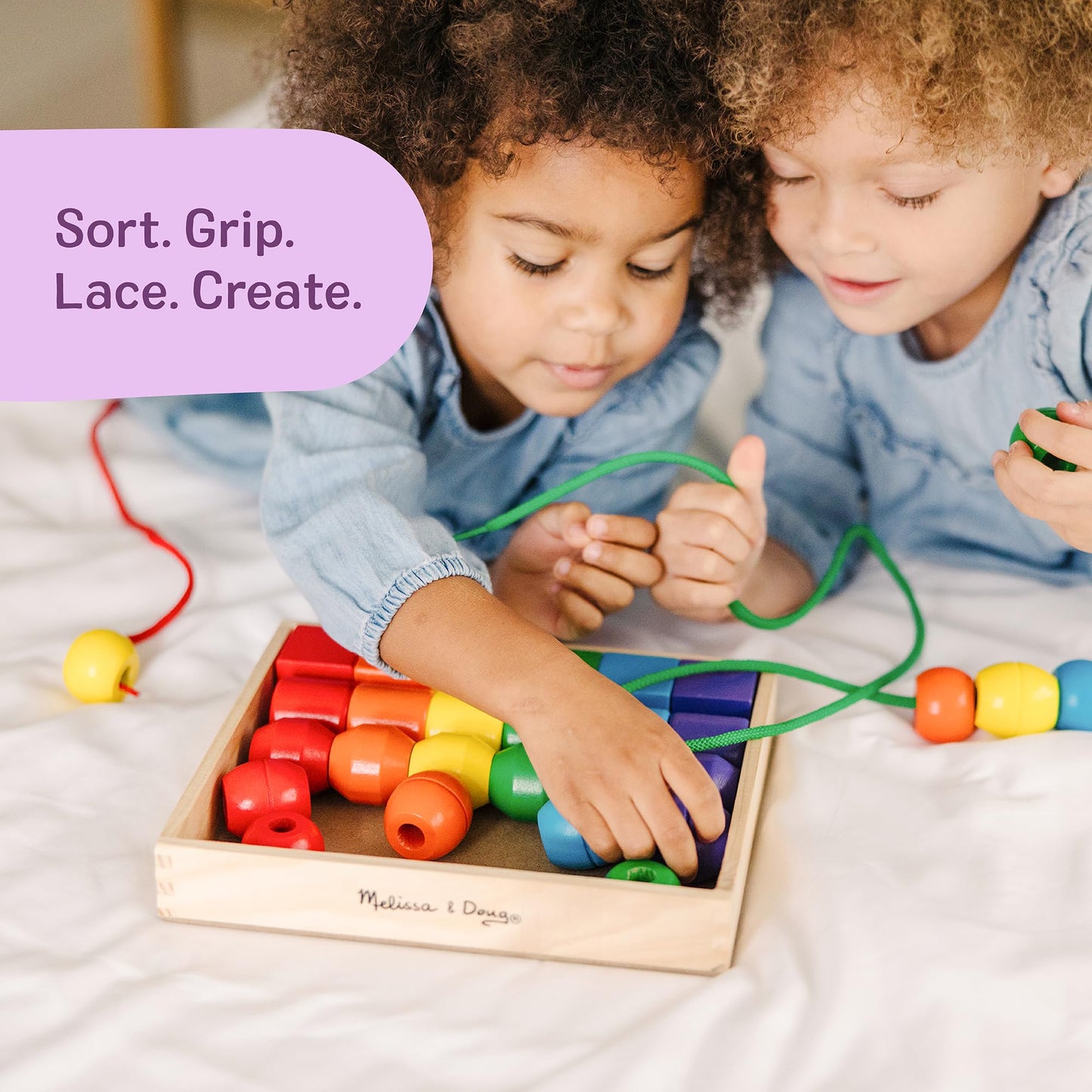 Melissa & Doug Primary Lacing Beads 33-Piece Montessori Toy Set Melissa & Doug