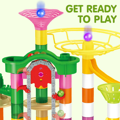 JOYIN 236Pcs Glowing Marble Run with Motorized Elevator- Construction Building Blocks Toys with 30 Glow in The Dark Plastic Marbles, STEM Toy for Boys and Girls Gift for Christmas 🍁 All In One Marketplace Canada