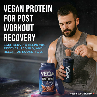 Vega Protein + Recovery, Mocha – 30g Vegan Protein, Dairy & Gluten Free, Probiotics, NSF Certified, 812 g (19 Servings) 🍁 All In One Marketplace Canada