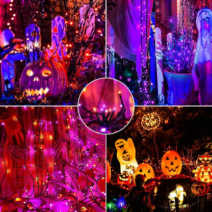 MZD8391 105FT 300LED Halloween Light, Orange Purple Christmas Light 🍁 All In One Marketplace Canada