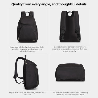 Travelon Backpack,Black,One Size Travelon