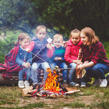 Marshmallow Roasting Sticks, Telescoping Smores Sticks for Open Fire Pit, 32 Inch Long Marshmallow Toasting Barbecue Forks Smores Skewers for Campfire Camping Hotdog Hot Dog Bonfire Grill, 5 Pack