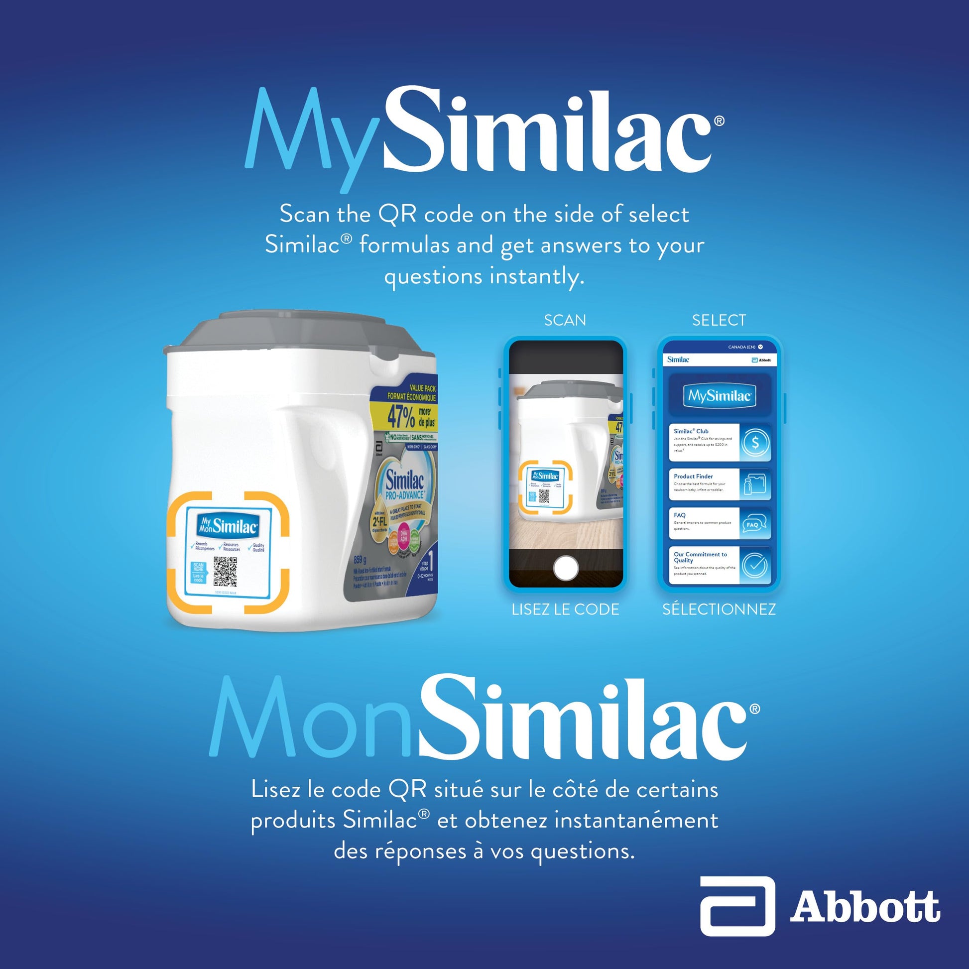 Similac Pro-Advance Step 1 Infant Formula Powder – 859g, Closest to Breast Milk with 2'-FL, Newborn & Up