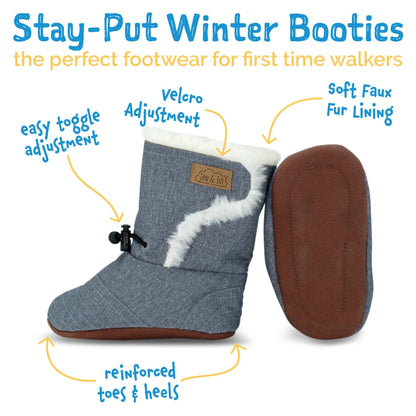 Jan & Jul Stay-Put Winter Baby Booties (Black, M) 🍁 All In One Marketplace Canada