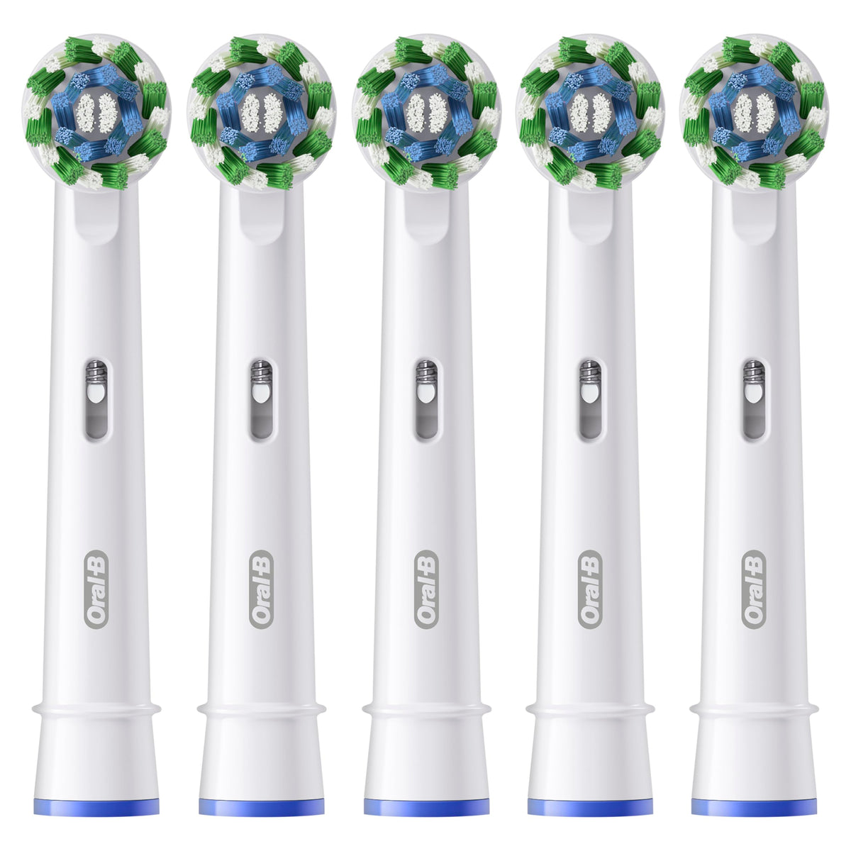 Oral-B Genuine Replacement Brush Heads, Cross Action, Refills For Oral-B Electric Toothbrushes, White, 5 Count
