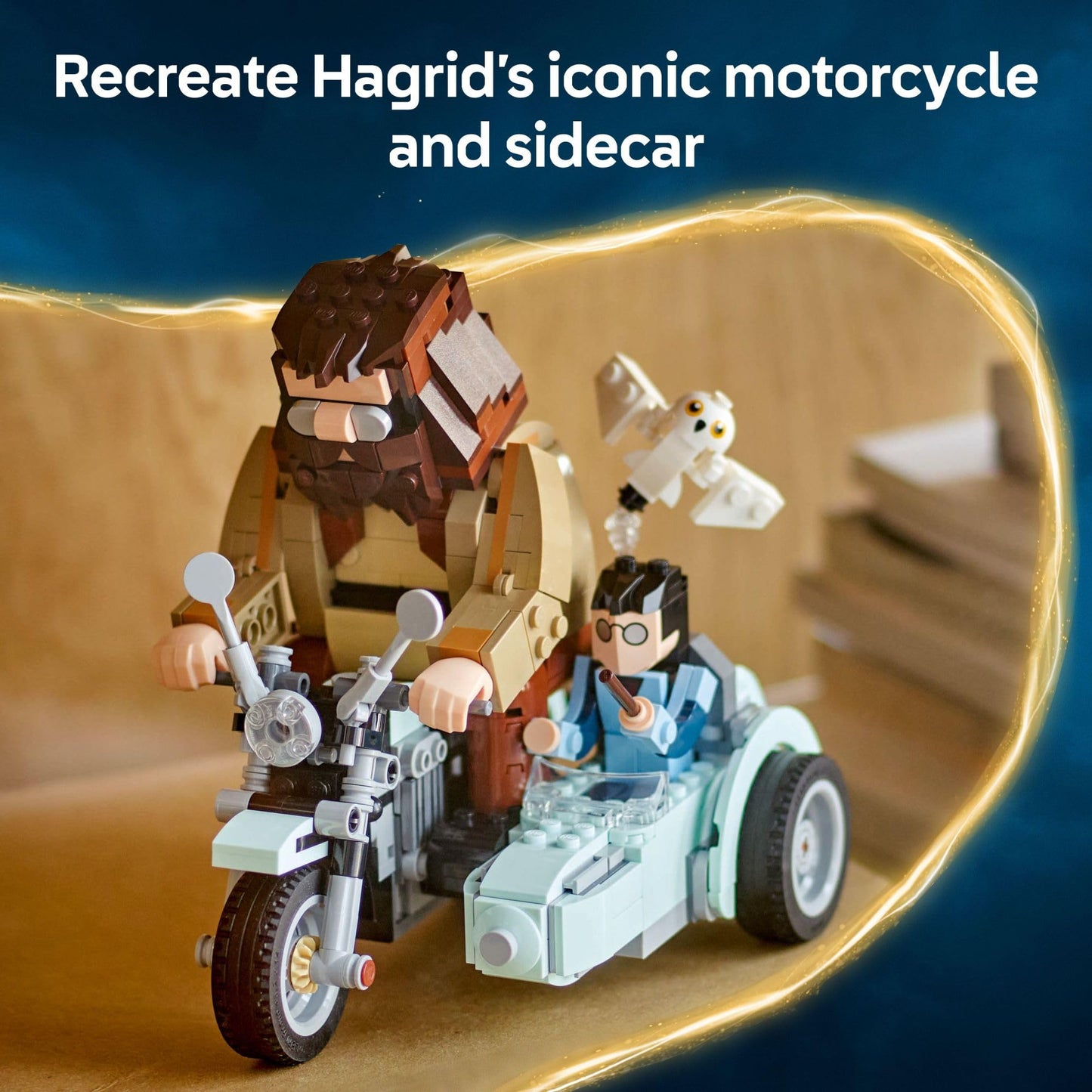 LEGO Harry Potter Hagrid & Harry's Motorcycle Ride Building Toy - Kids Motorcycle Toy for Boys and Girls, Harry Potter Fans, Ages 9+ - Gift Idea for Birthdays - 76443 LEGO