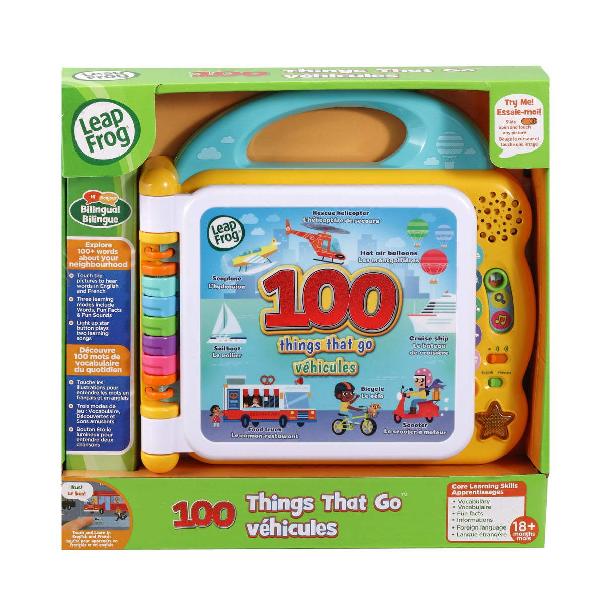 LeapFrog 100 Things That Go Book (Bilingual English-French)