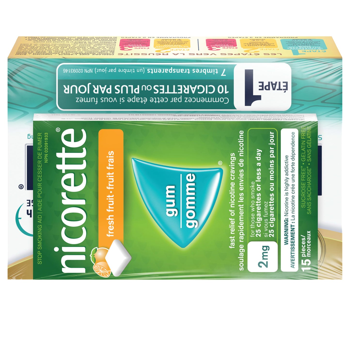 NicoDerm Patches & Nicorette Chewing Gum - Combination Therapy Pack for Quitting Smoking – Fast Relief of Nicotine Cravings – 7 Patches, 15 Gum Pieces 🍁 All In One Marketplace Canada