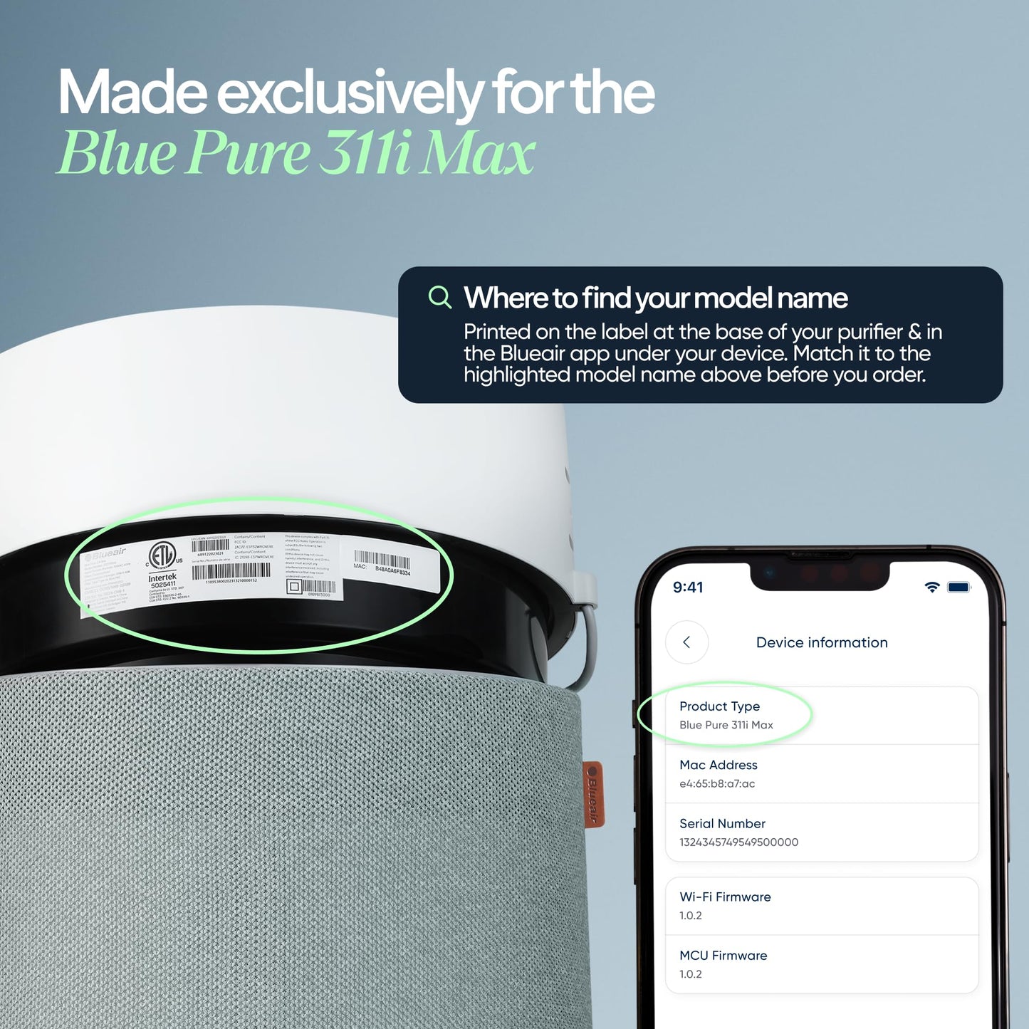 BLUEAIR Pure 311i Max Genuine Replacement Filter F3MAX, Fits Air Purifier 🍁 All In One Marketplace Canada
