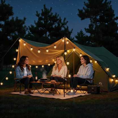 RTTY Outdoor String Lights Patio Light for Outside Waterproof G40 Shatterproof LED Bulbs, Dimmable Hanging Connectable Globe Lighting for Bistro, Backyard, Cafe, Porch, 2700K, 50 FT 26pcs