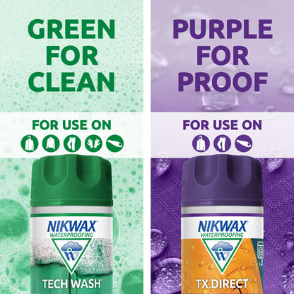 Nikwax Hardshell Cleaning and Waterproofing DUO-Pack,10 Fl. Oz. Bottles