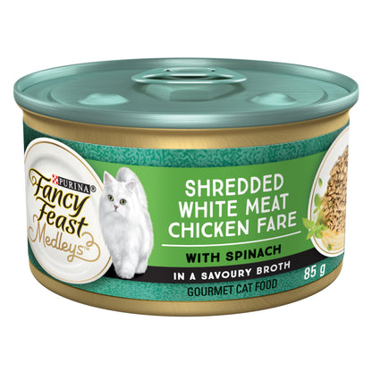 Fancy Feast Medleys Wet Cat Food, Shredded White Meat Chicken Fare - 85 g Can (24 Pack) Fancy Feast
