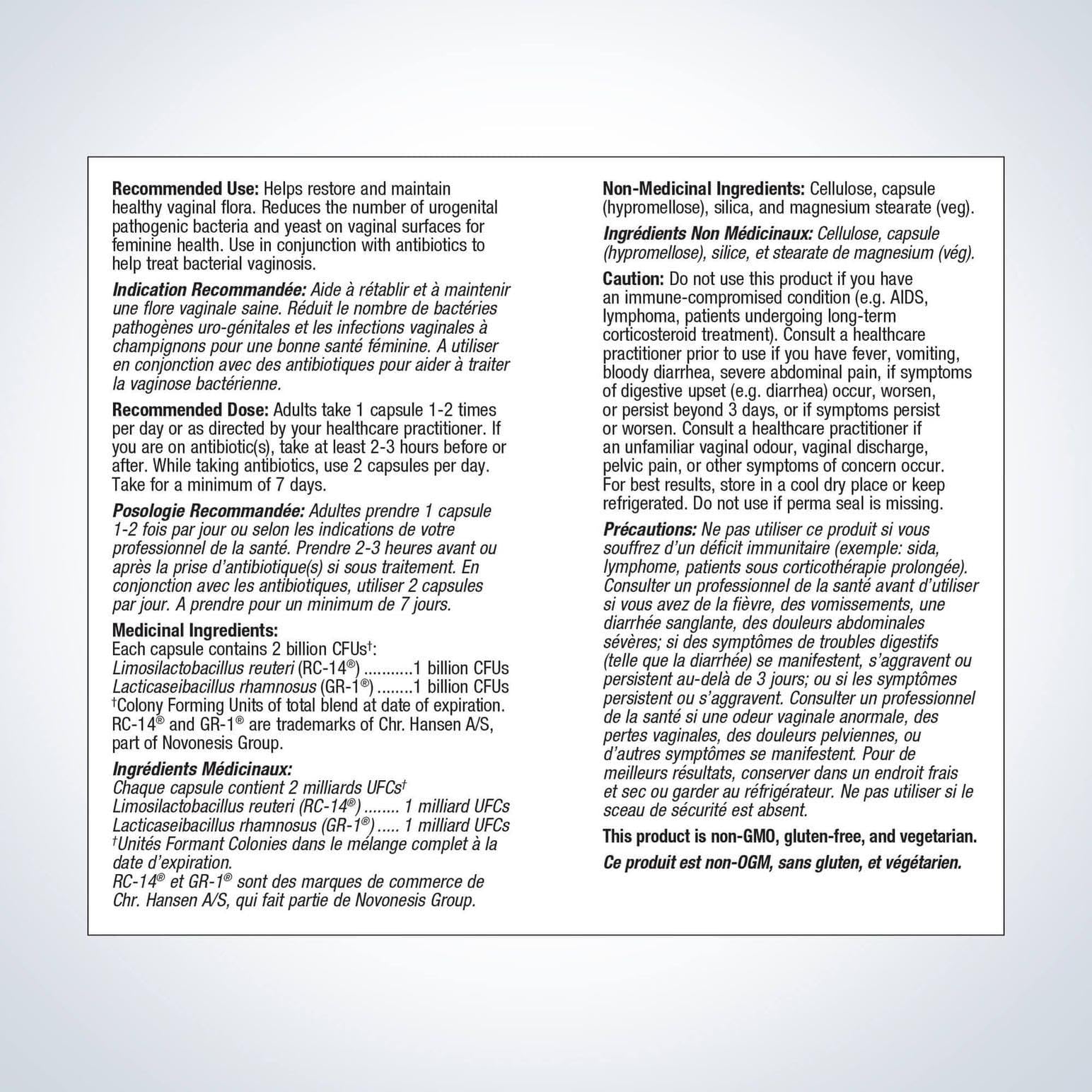 Metagenics UltraFlora Women’s Probiotic – Shelf-Stable Supplement for Vaginal Health & Yeast Reduction – with Lactobacillus GR-1 & RC-14 – Non-GMO – 30 Capsules* - Available at All In One Marketplace Canada