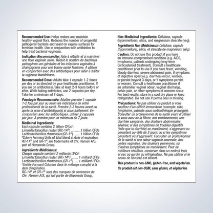 Metagenics UltraFlora Women’s Probiotic – Shelf-Stable Supplement for Vaginal Health & Yeast Reduction – with Lactobacillus GR-1 & RC-14 – Non-GMO – 30 Capsules* - Available at All In One Marketplace Canada