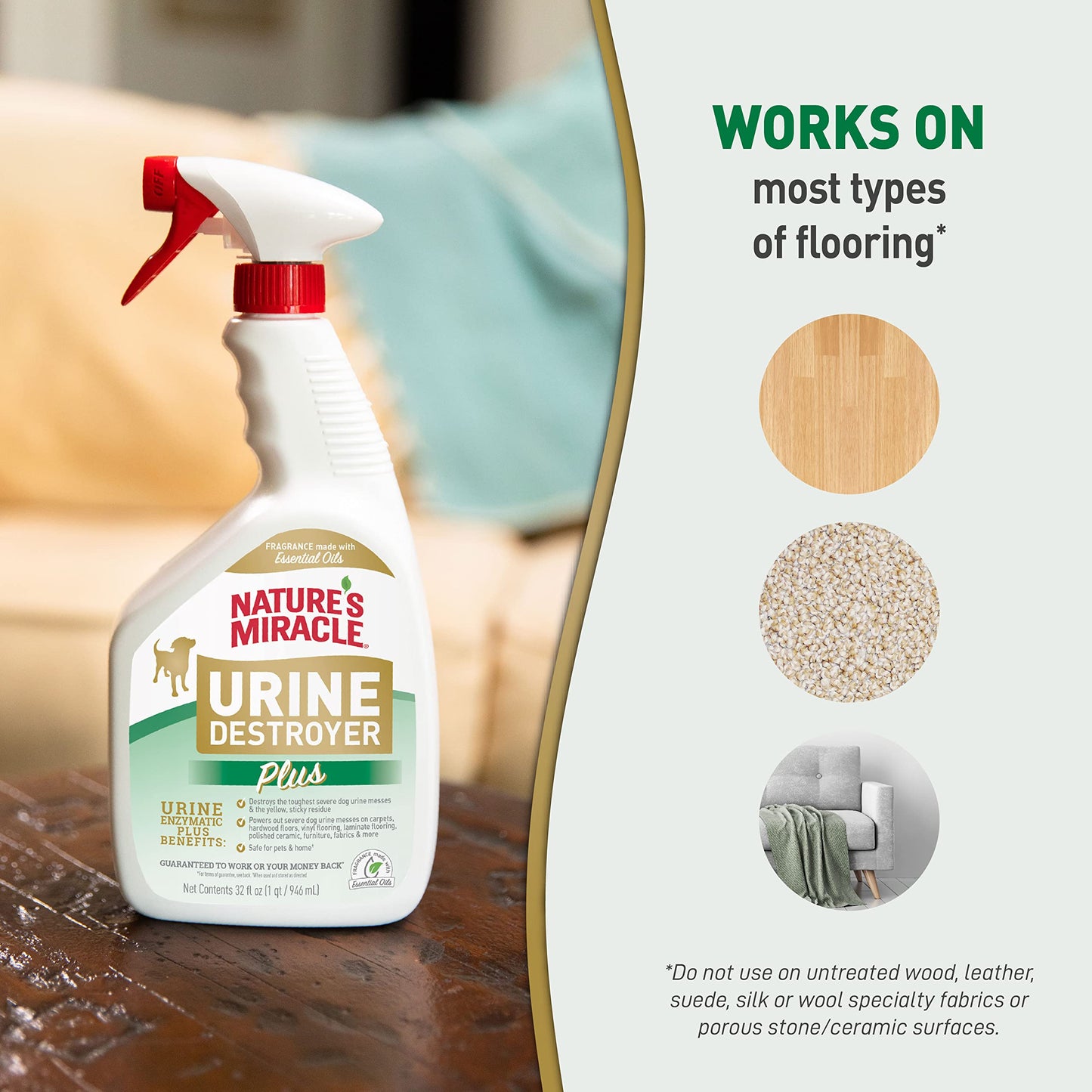 Nature’s Miracle Urine Destroyer Plus Dog, 32 Ounces, Enzymatic Formula, Ready-to-Use 🍁 All In One Marketplace Canada