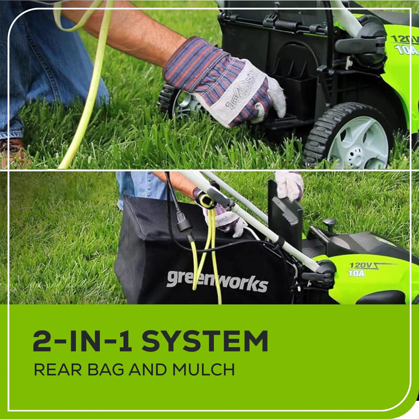 Greenworks 25142 10 Amp 16-Inch Corded Lawn Mower 🍁 All In One Marketplace Canada