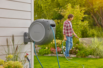 Gardena 20500-80, 50 ft. Wall-Mounted Auto-Retractable Hose Reel, Frost-Proof, RollControl Technology for Safe and Slow retraction 🍁 All In One Marketplace Canada