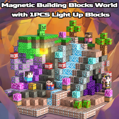 SSAWER Magnetic Blocks, 150PCS Light Up Building Cube Toys Gifts for Kids 🍁 All In One Marketplace Canada