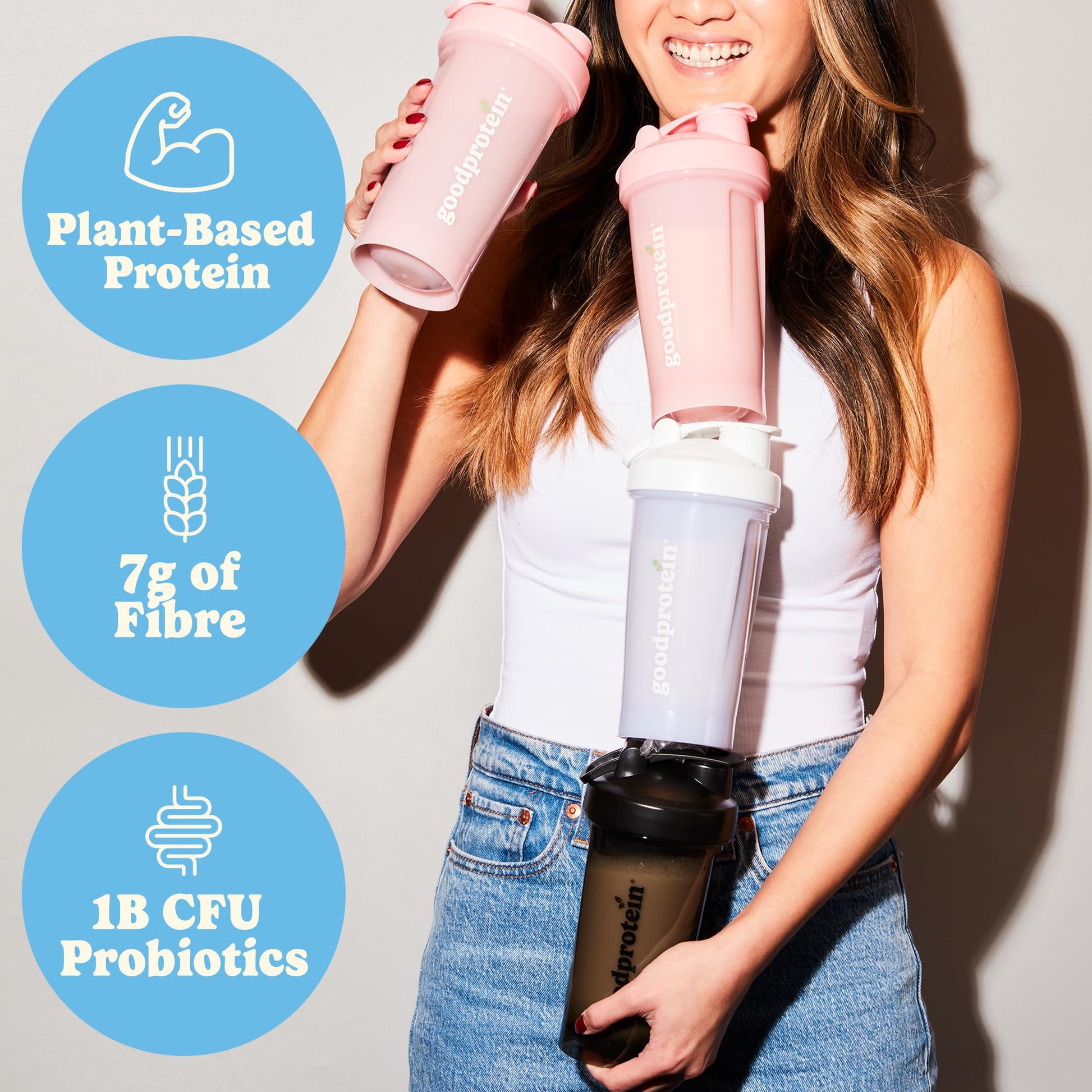 Good Protein Plant-Based Protein Powder - Vanilla Milkshake Flavor, 440g | All-in-One Shake Mix