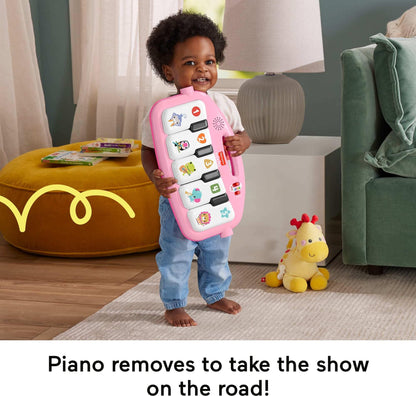 Fisher-Price Glow and Grow Kick & Play Piano Gym, Pink Fisher-Price