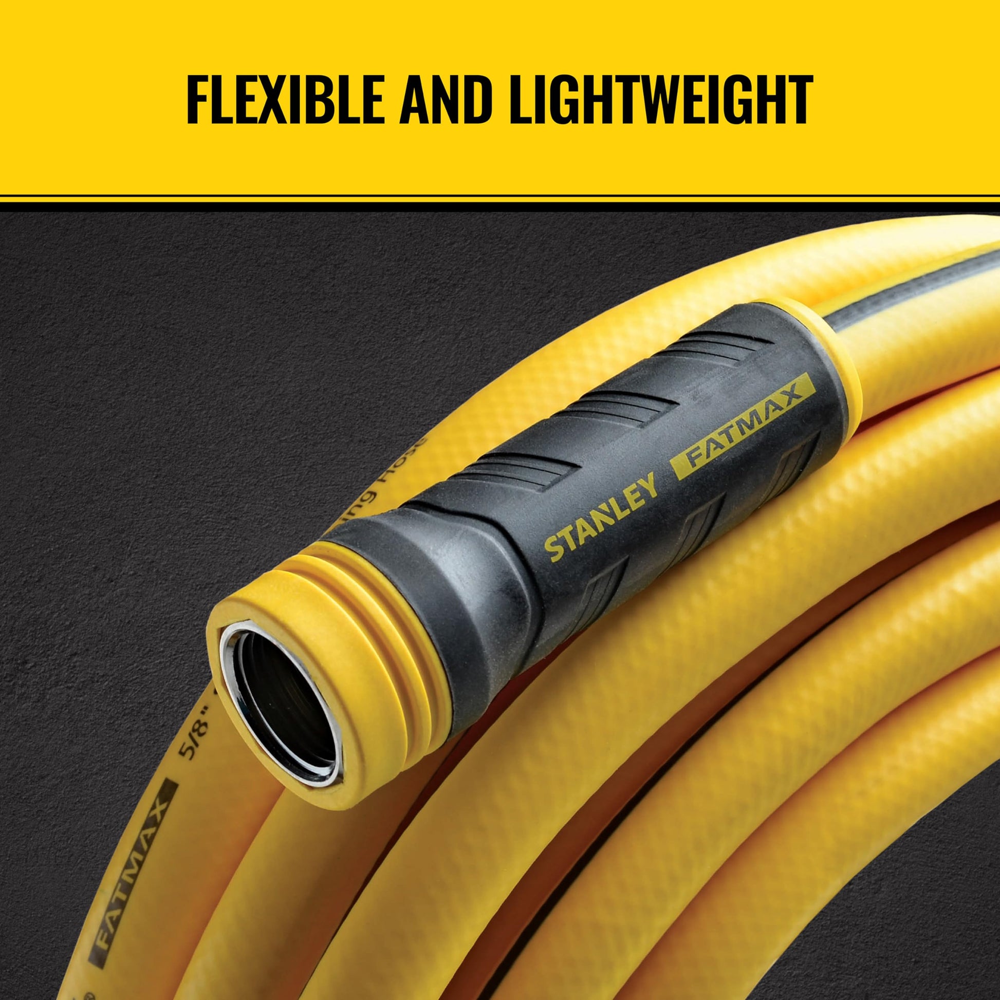 Stanley Fatmax Professional Grade Water Hose, 50' x 5/8", Yellow 500 PSI Stanley