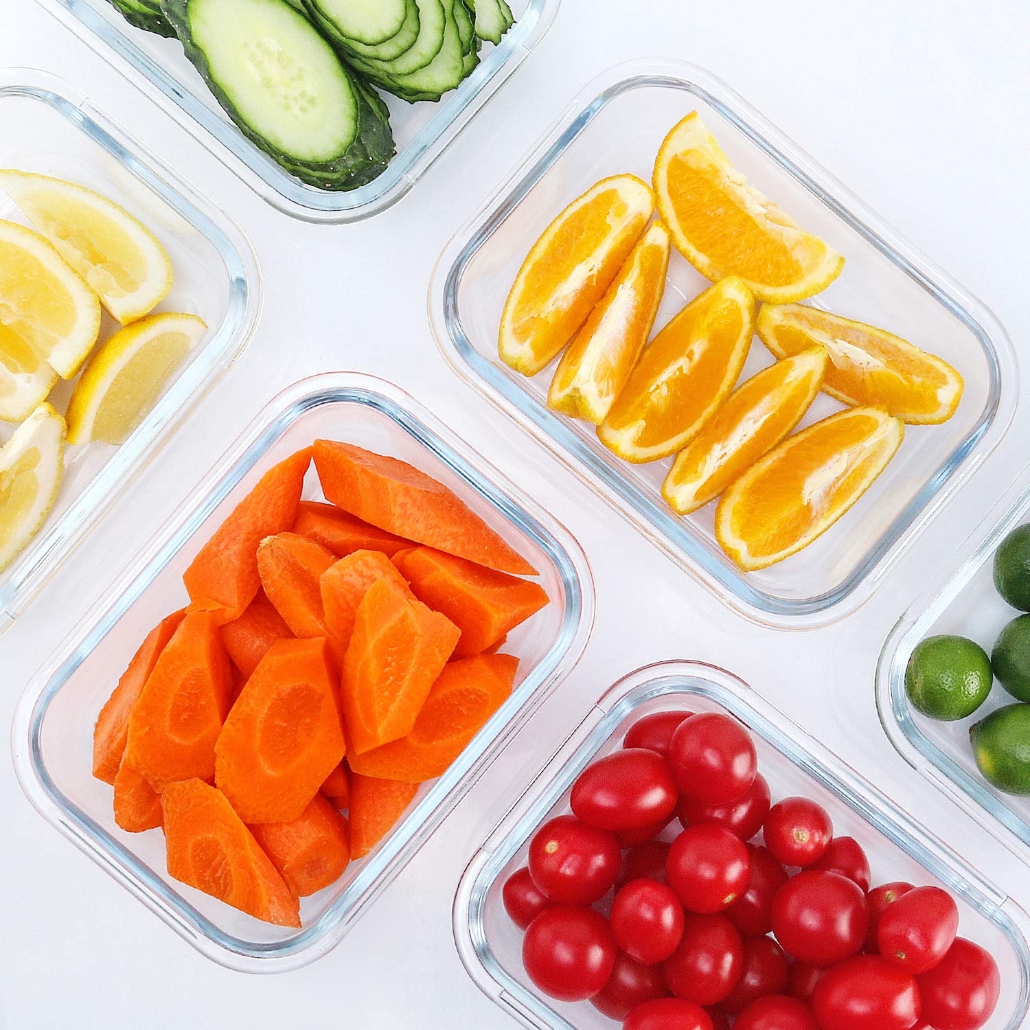 M MCIRCO 10-Pack 22 Oz Glass Meal Prep Containers with Lids - Microwave, Oven, Freezer & Dishwasher Safe - Available at All In One Marketplace Canada