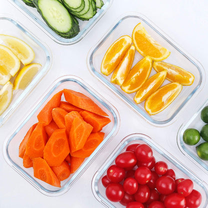 M MCIRCO 10-Pack 22 Oz Glass Meal Prep Containers with Lids - Microwave, Oven, Freezer & Dishwasher Safe - Available at All In One Marketplace Canada