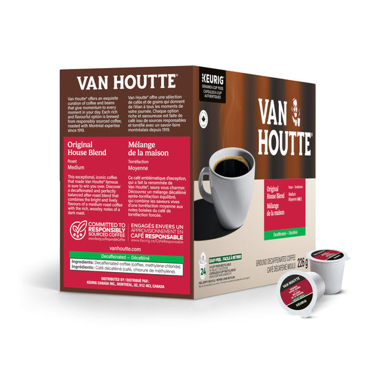 Van Houtte Original House Decaf K-Cup Coffee Pods, 24 Count For Keurig Coffee Makers