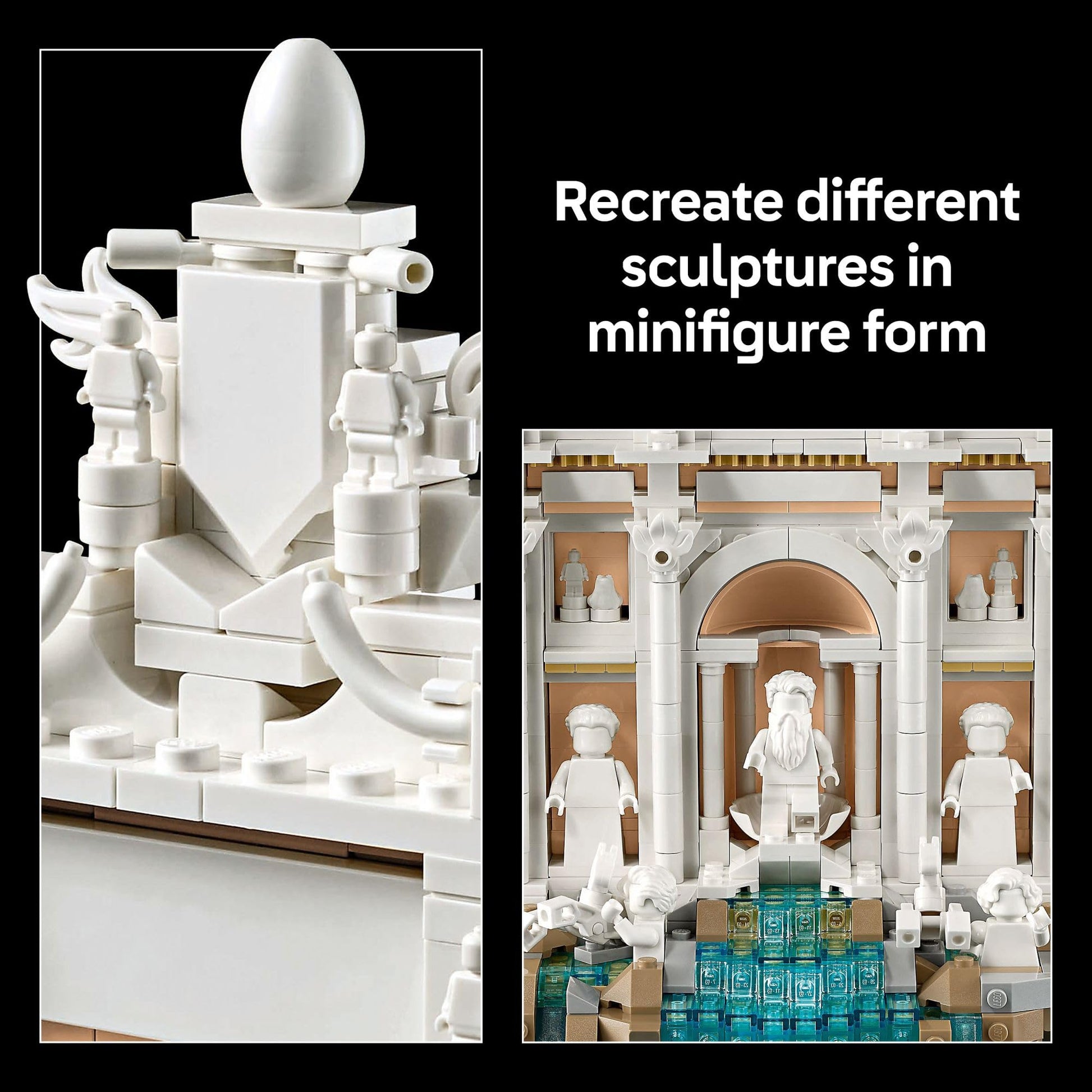 LEGO Architecture Trevi Fountain Building Set - Collectible 3D Puzzle of Italian Landmark Model for Display - DIY Arts and Craft for Adults - Gift for Wedding - 21062 LEGO