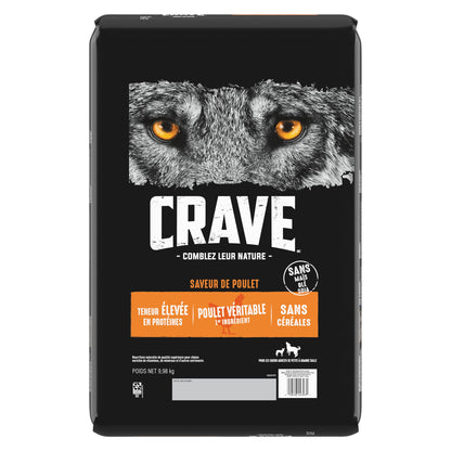 Crave Adult Dry Dog Food, Chicken Flavour, 9.98kg CRAVE
