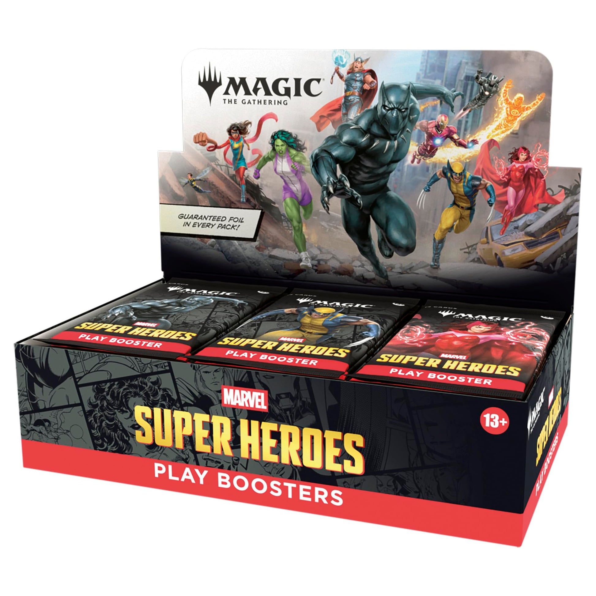 Magic: The Gathering | Marvel Super Heroes Play Booster Box | 30 Packs | Collectible Trading Card Game Magic: The Gathering