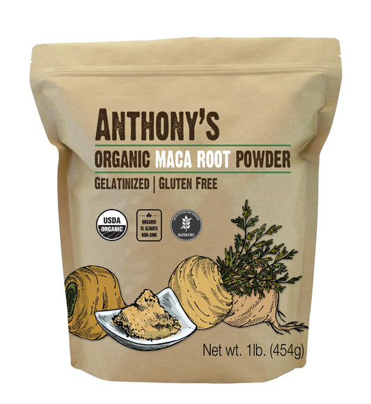 Poudre de maca gélatinisée biologique Anthony’s Goods, 454 g