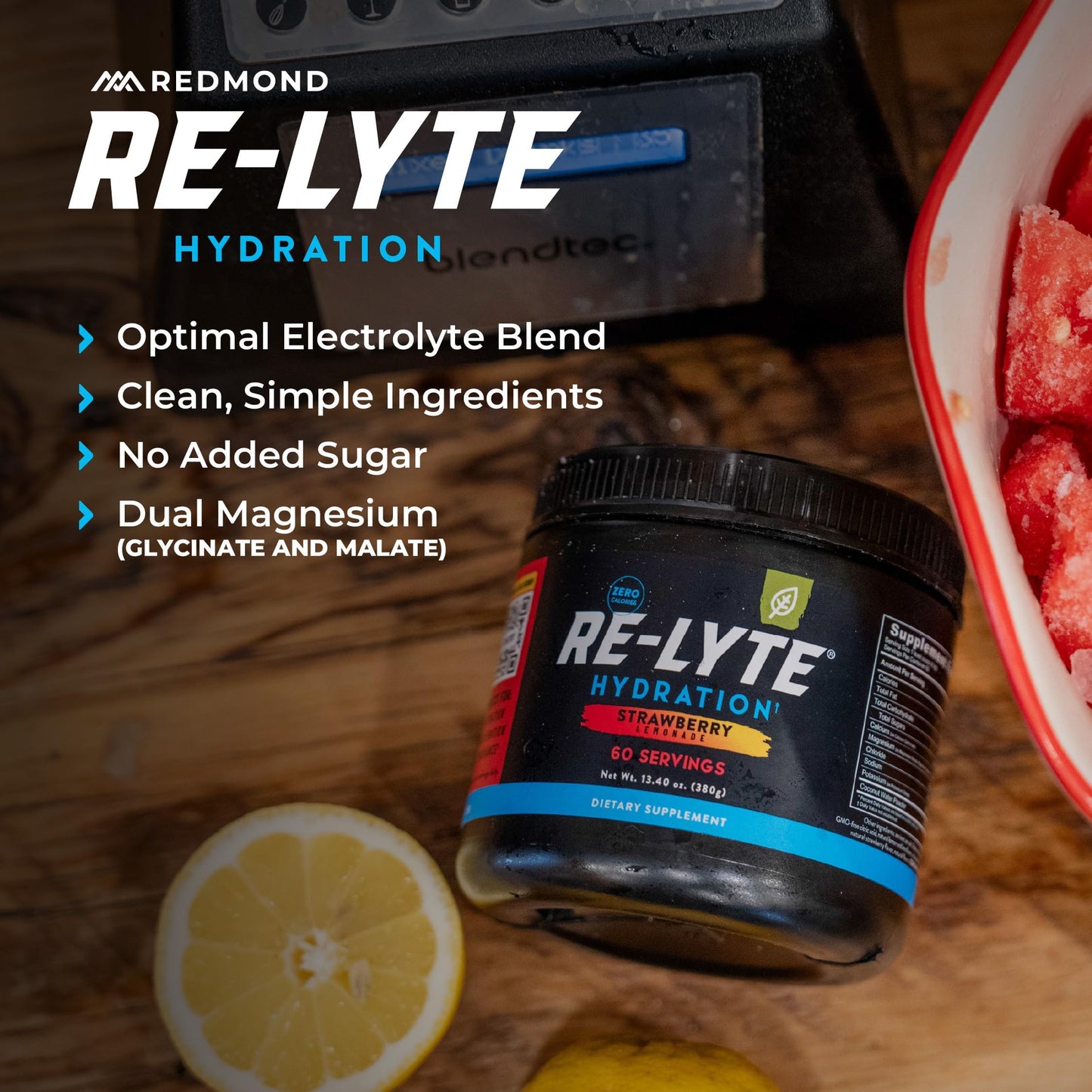 REDMOND Re-Lyte Hydration Electrolyte Mix (Strawberry Lemonade) - Available at All In One Marketplace Canada