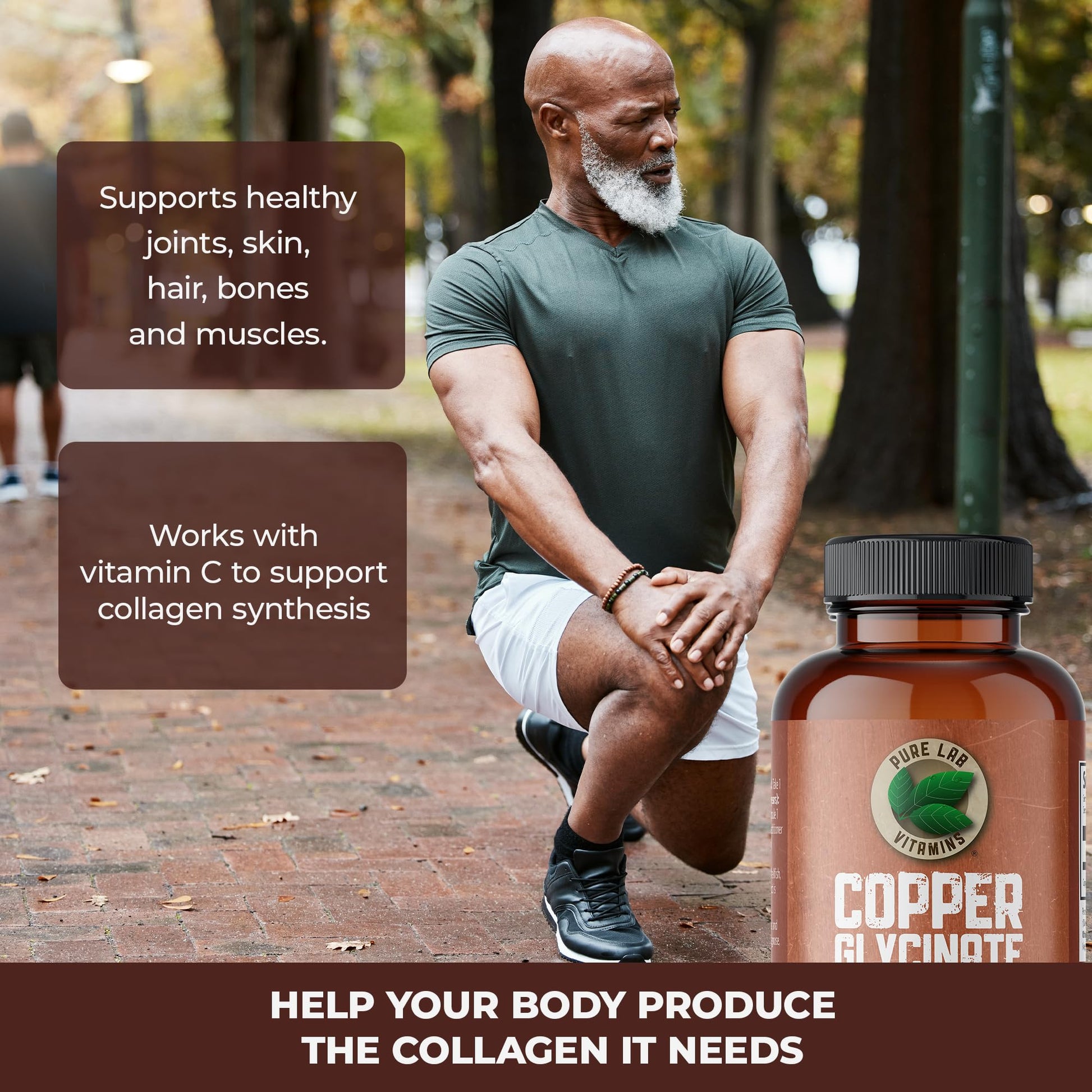 Pure Lab Vitamins Copper Glycinate 1mg - 150 Vegi-caps - Available at All In One Marketplace Canada